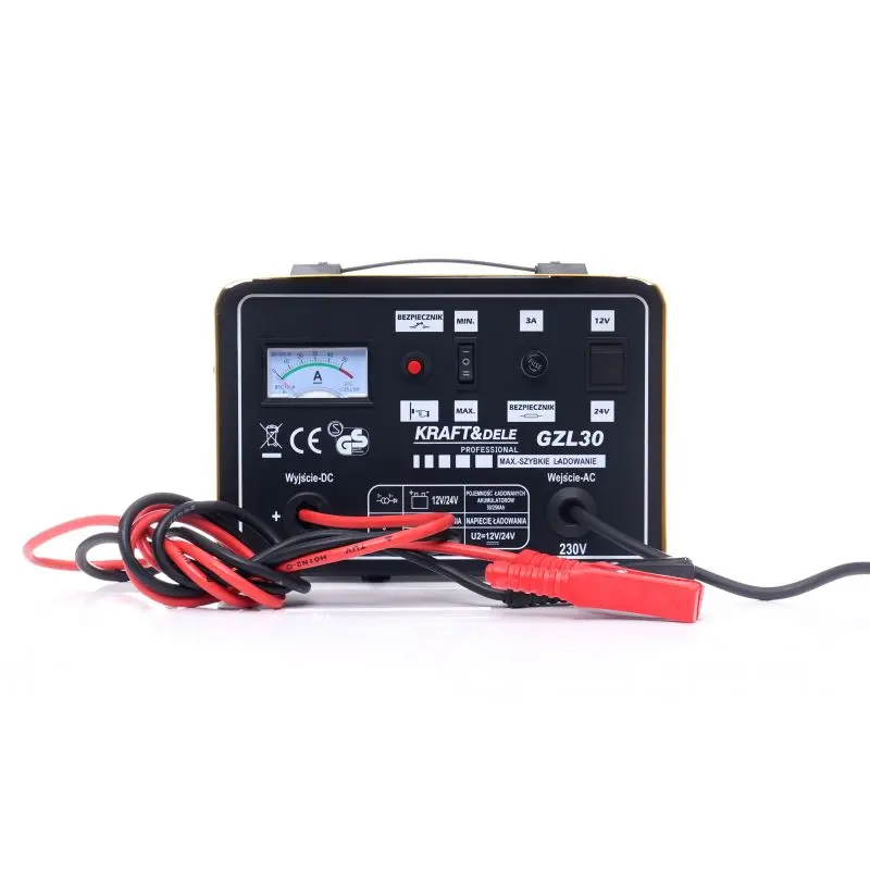 Mikroprocesorová nabíječka Kraft&Dele KD1923, 30 A, 90–250 Ah, LCD