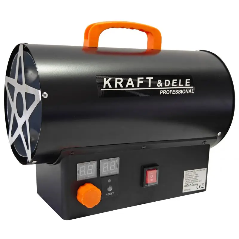 Plynový ohřívač Kraft&Dele KD11700 s termostatem a regulátorem tlaku, 25 kW