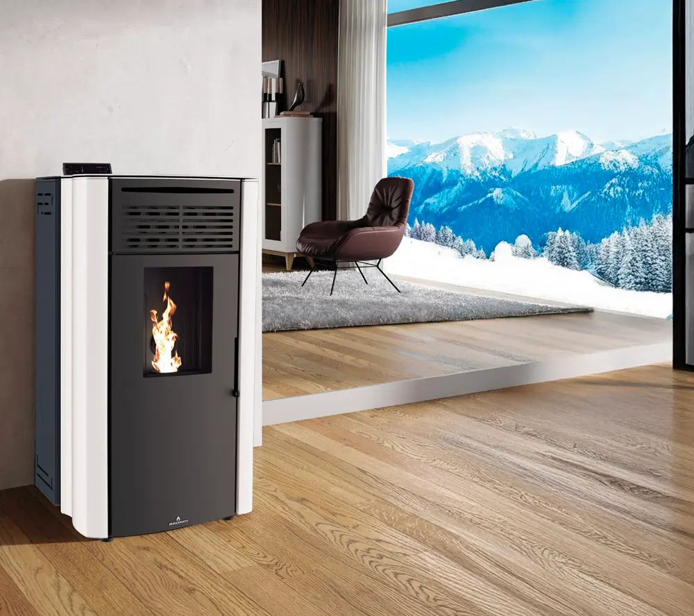 Peletová kamna BRONPI CORAL, 13 kW, slonovina