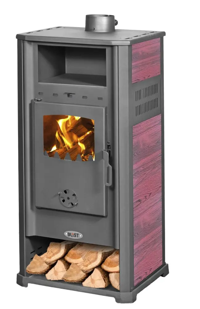 Krbová kamna BLIST AMBASADOR S Ceramic, 9,4 kW, červená