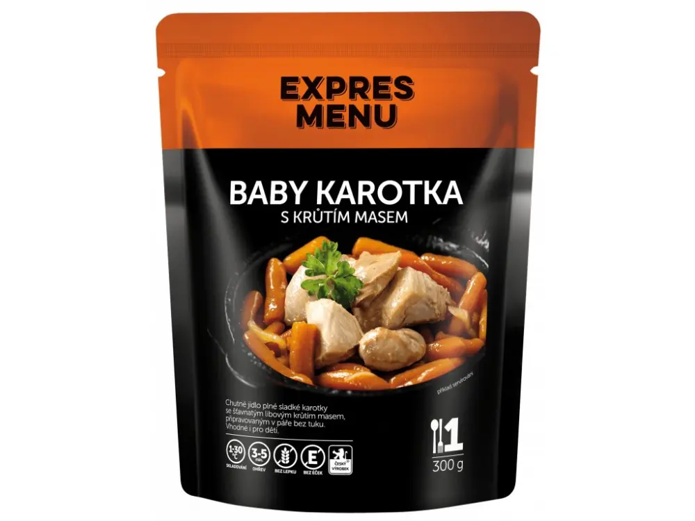 Baby karotka s krůtím masem EXPRES MENU (1 porce)