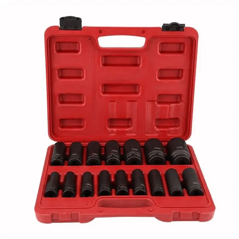Rázové hlavice Kraft&Dele KD11769, 1/2", 10–32 mm, 16 ks