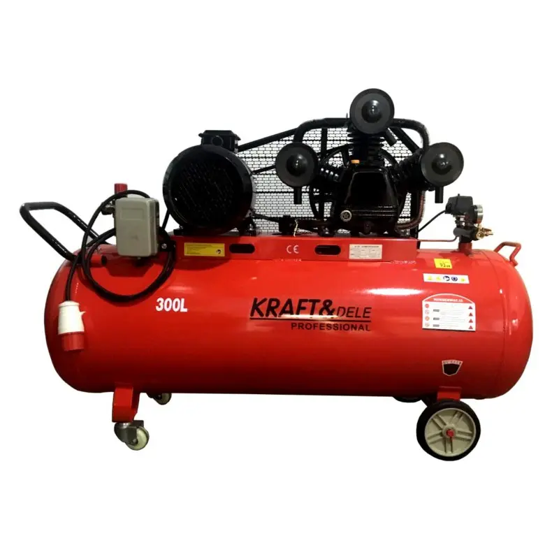 Olejový třípístový kompresor se separátorem Kraft&Dele KD1411, 300 l, 400 V
