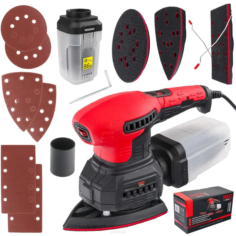 Excentrická oscilační bruska 3v1 POWERMAT RTSMO0060, 125 mm, 1,3 kW