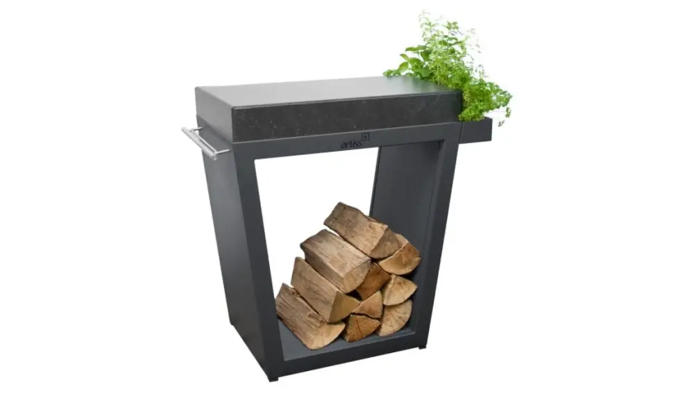Stůl ARTISS Corten velký zkosený, 80 x 45 x 91 cm, žula