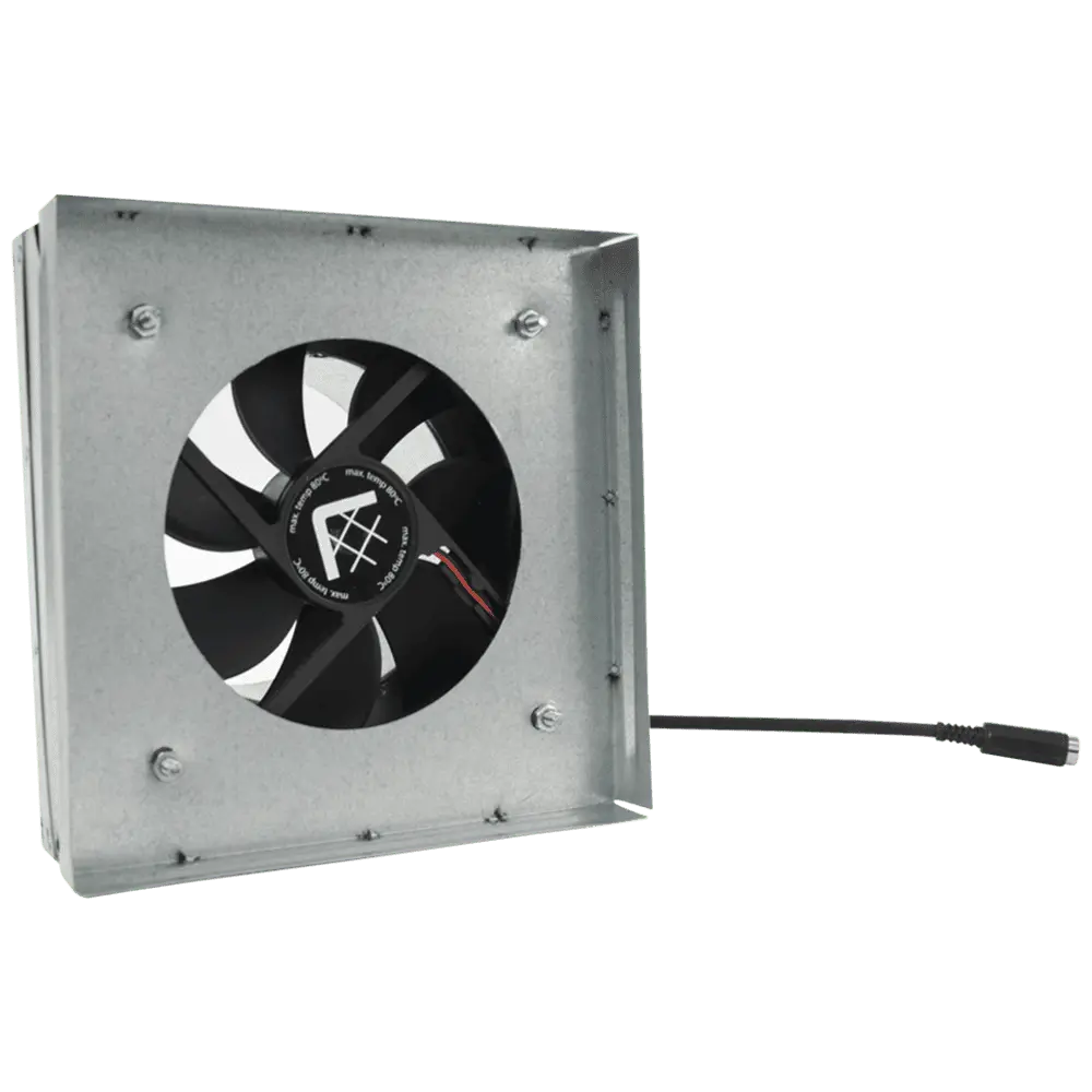Redukce do mřížky 17x17 s ventilátorem a senzorem - 100 mm