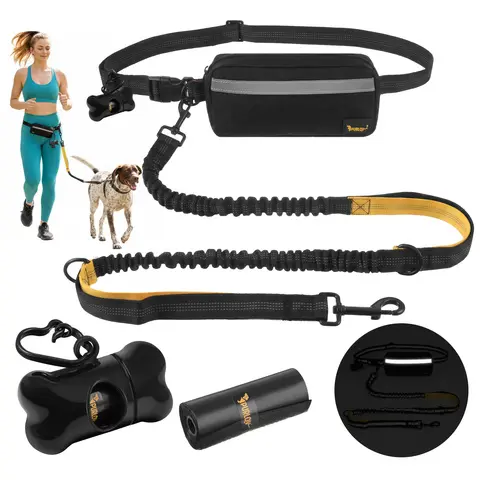 Bederní pás s vodítkem pro psy Purlov 24689, handsfree, do 50 kg
