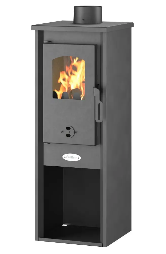 Ekoflam Krbová kamna ocelová BARI 5,2 kw černá 320 x 930 x 320 mm