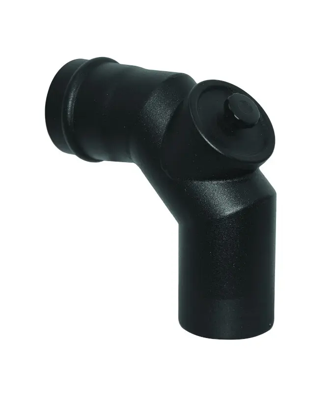 Koleno s revizním otvorem pro peletová kamna PRODMAX 80 mm, 90°, 1,2 mm