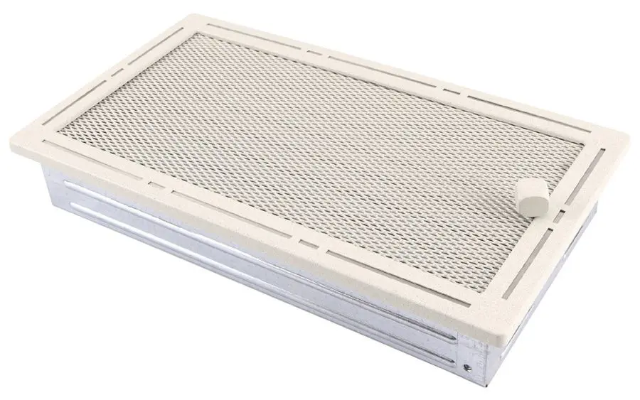 Krbová mřížka 16x32 cm, PREMIUM TREND krémový brokát s žaluzií