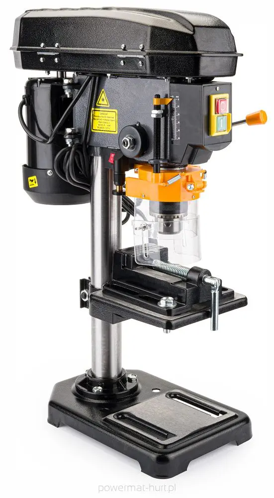 Stojanová vrtačka POWERMAT PM-WS-1600M, 1600 W, svěrák, laser