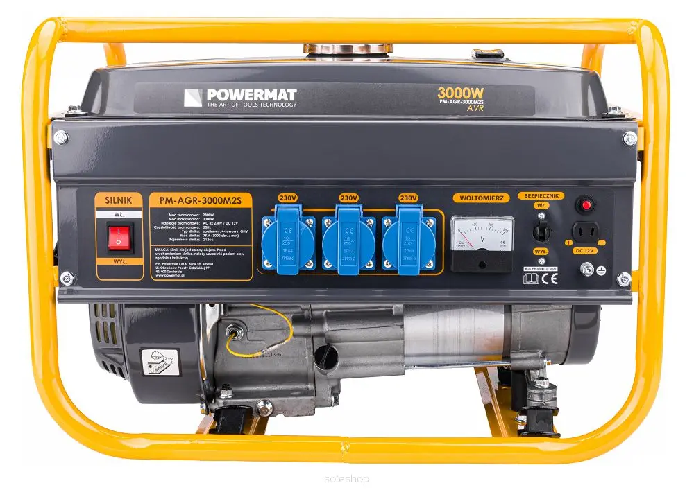 Elektrocentrála POWERMAT PM-AGR-3000M2S, 3000 W, 230 V
