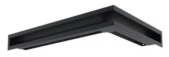 Krbová mřížka NORDflam AERO pravá, 58x38x9 cm, černá
