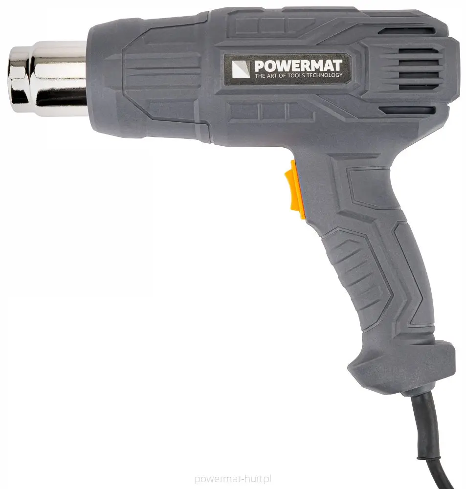 Horkovzdušná pistole POWERMAT PM-OP-2000MN, 2000 W, 350/600 °C, 4 nástavce