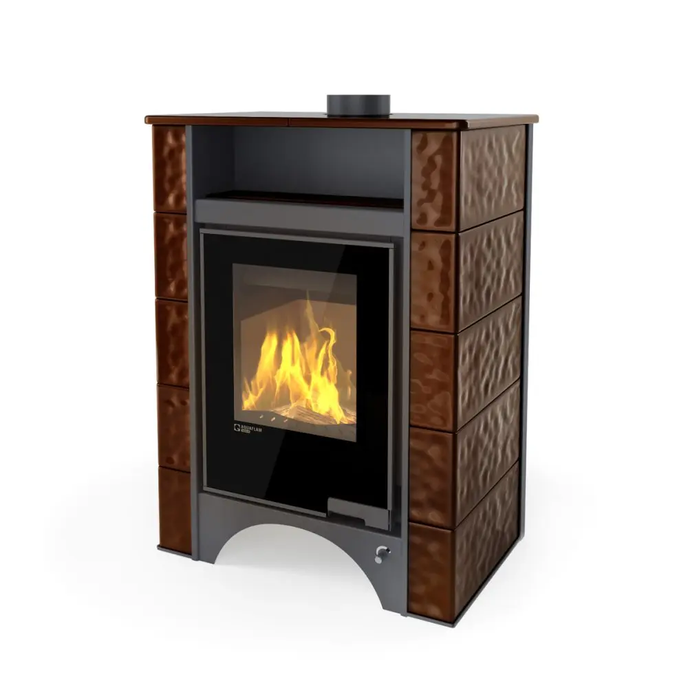 HS Flamingo Kachlová kamna AQUAFLAM VARIO PERU 11/7kW hnědá 739x619x1023mm