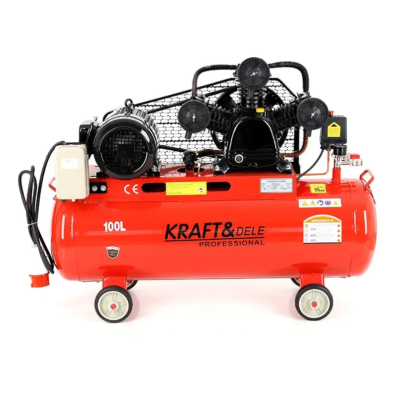 Třípístový olejový kompresor Kraft&Dele KD405, 100 l, 400 V
