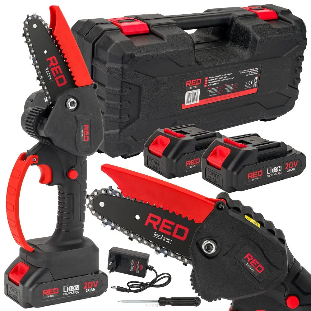 POWERMAT Ruční AKU řetězová pila 4" 20V, 2 baterie RTMPA0022 - II. Jakost