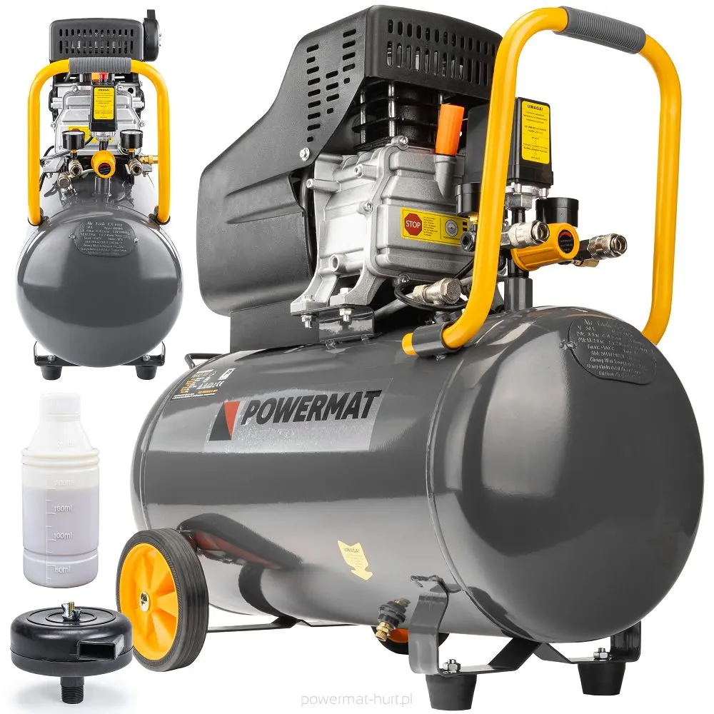Olejový kompresor POWERMAT PM-KO-50T, 50 l, 230V