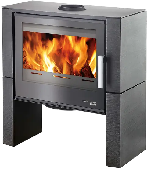 Kachlová kamna HAAS+SOHN DALE, 8 kW, černá metalická