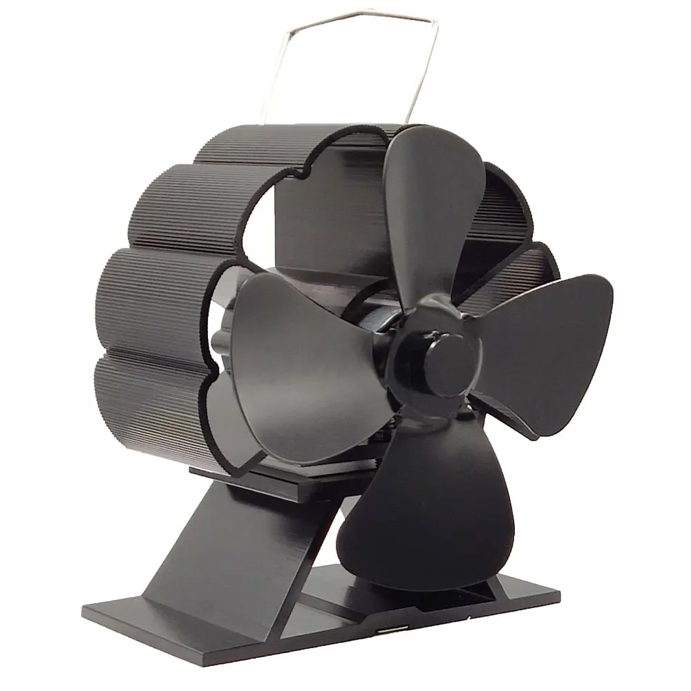 Čtyřlopatkový ventilátor na kamna Flamingo Mini, černý