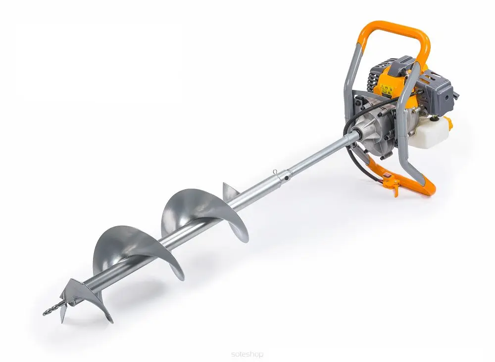 Benzínový motorový zemní vrták POWERMAT PM-SWG-600N-3W, 6 HP, 3 vrtáky