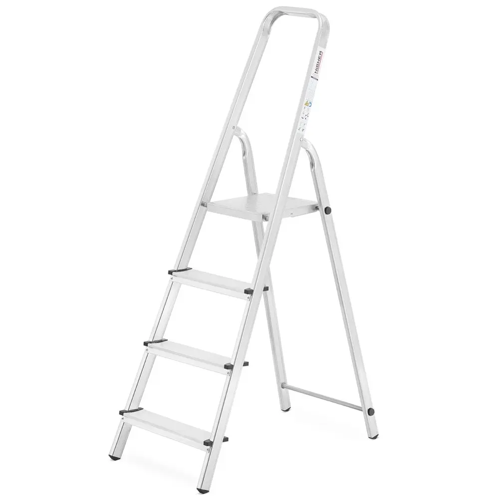 Domácí schůdky jednostranné HIGHER L-ALU-4, 3+1, pracovní výška 275 cm