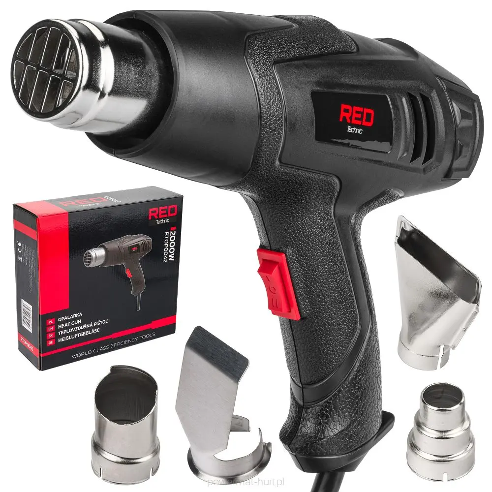 Horkovzdušná pistole POWERMAT RTOP0042, 2000 W, 600 °C