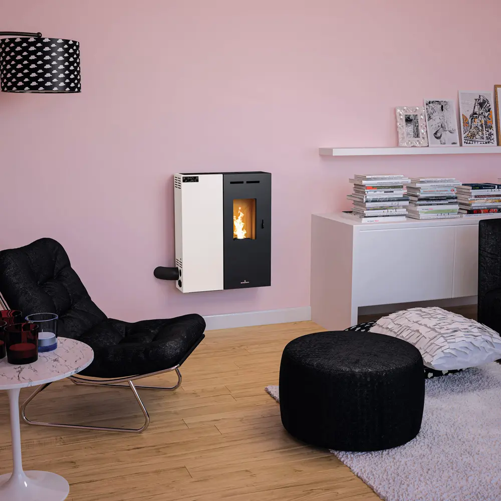 Peletová kamna BRONPI MINERVA-SLIM, 6,2 kW, slonovina