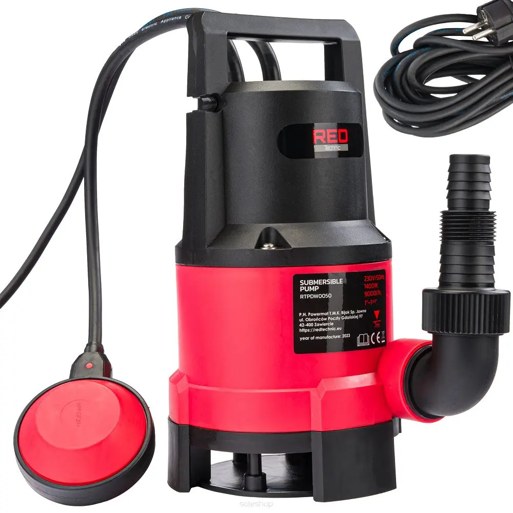 Kalové čerpadlo POWERMAT RTPDW0050 s plovákem, 650 W