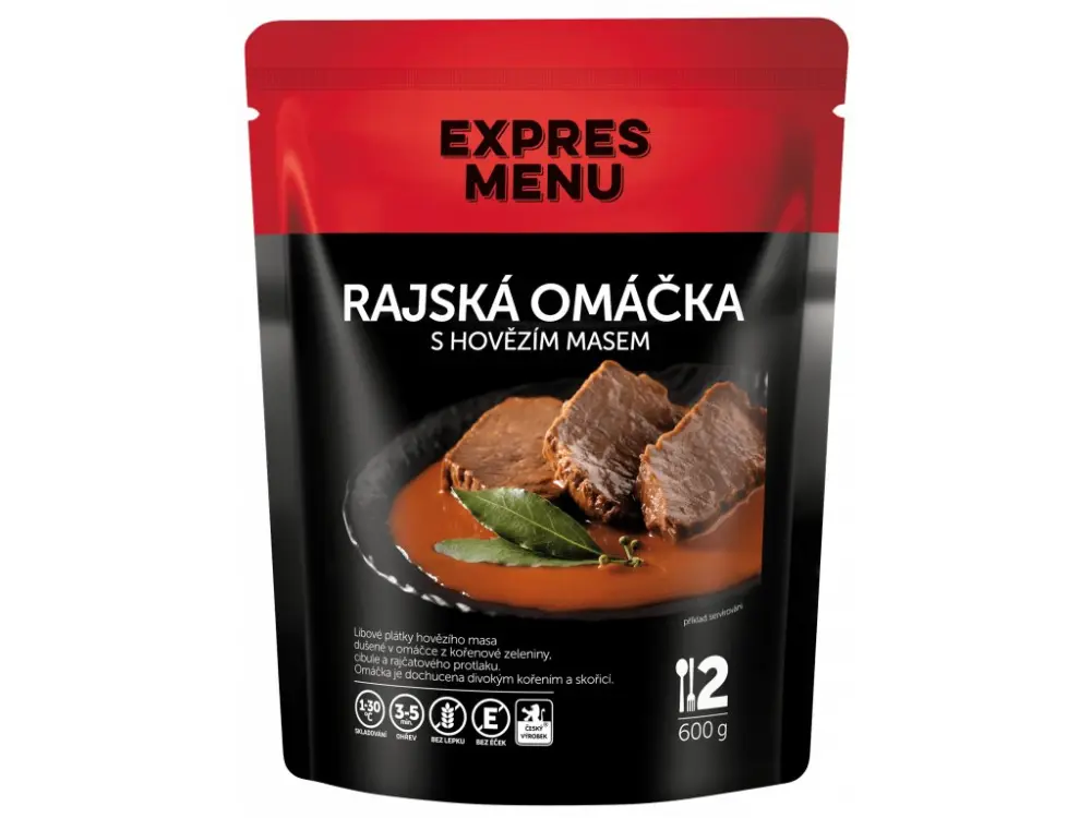 Rajská s hovězím masem EXPRES MENU (2 porce)