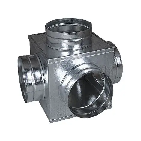 Rozbočovací skříňka 160/4x125 mm (krychle), pozink