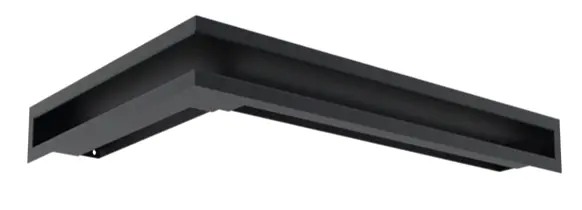Krbová mřížka NORDflam AERO levá, 58x38x9 cm, černá