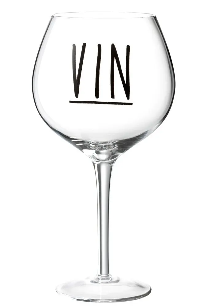 Sklenička na víno VIN - Ø 10*21 cm J-Line by Jolipa