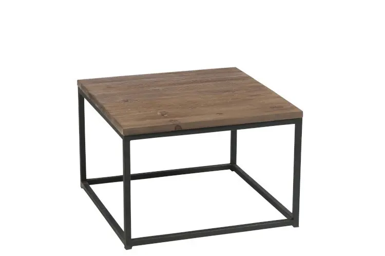 Odkládací stolek s kovovou kontrukcí Industrial - 60*60*40cm J-Line by Jolipa