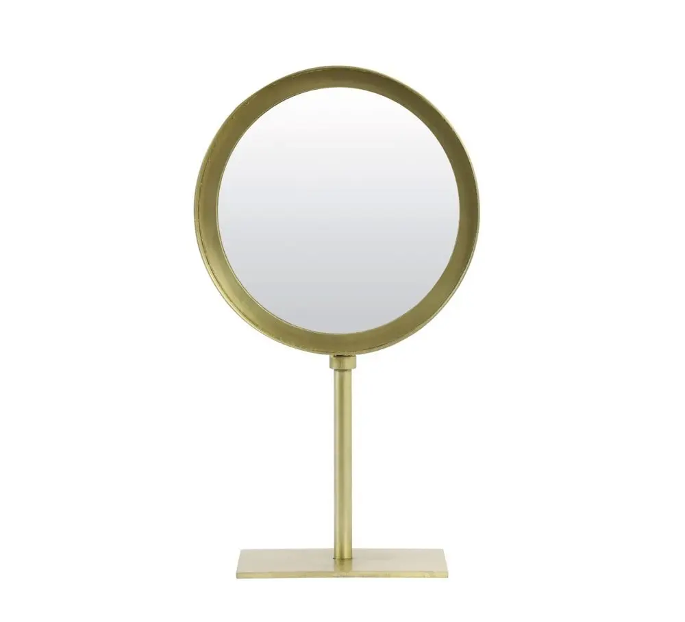 Bronzové kulaté stolní zrcadlo Lure antik bronze - 20*10*35 cm Light & Living