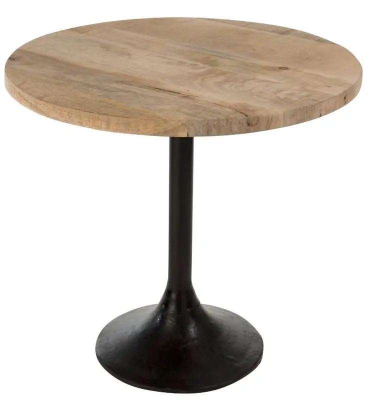 Černý barový stolek Barry - Ø 65*60cm J-Line by Jolipa