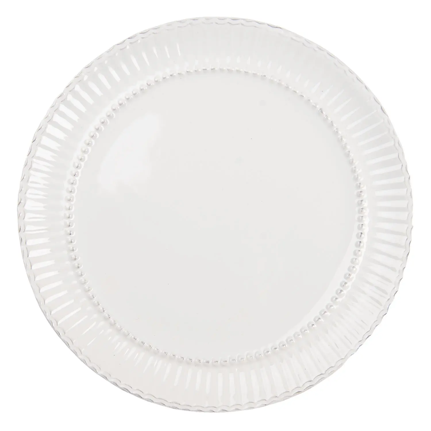Jídelní krémový talíř Pure Line - Ø 27*2 cm Clayre & Eef
