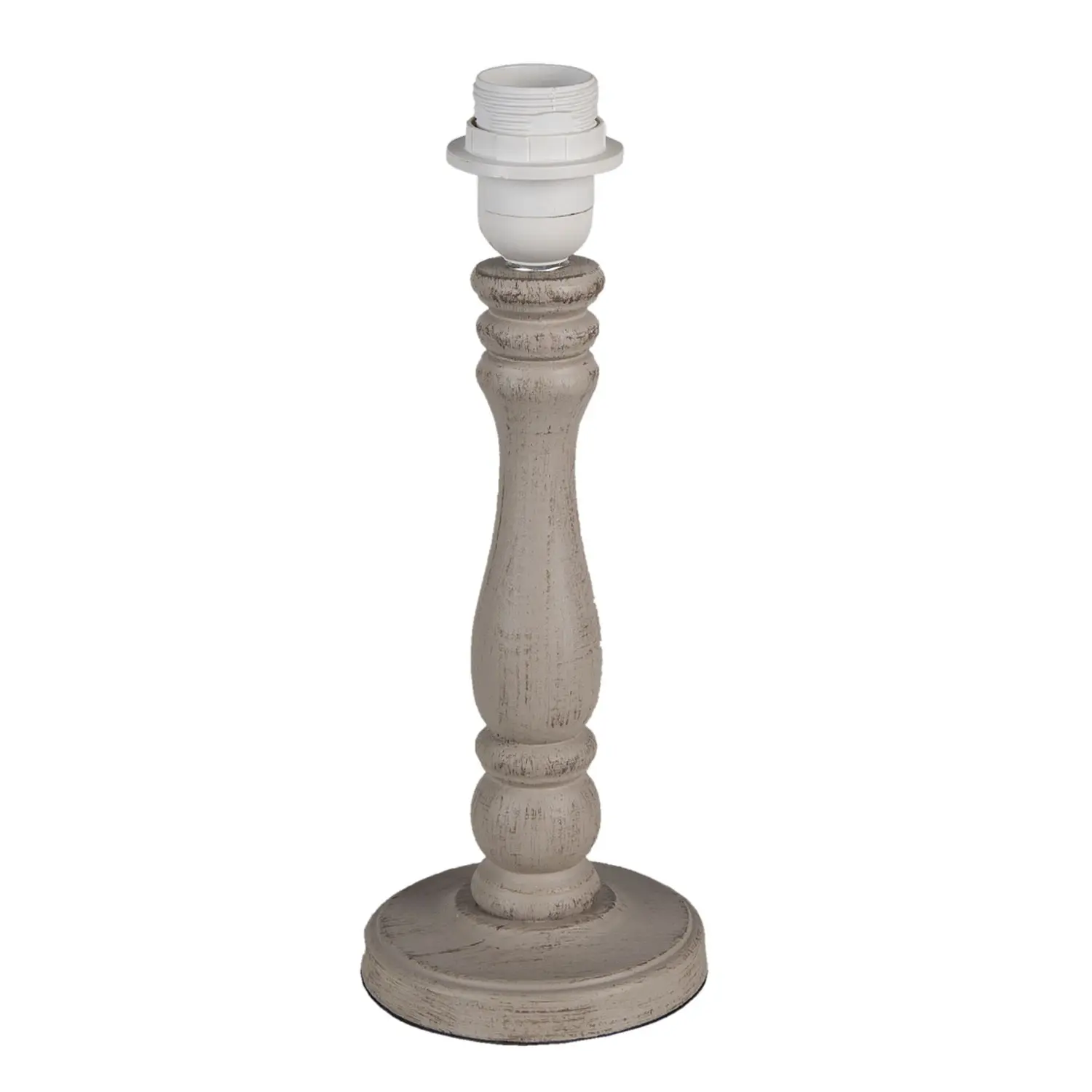 Hnědá dřevěná noha k lampě s patinou Jordi - Ø 12*31 cm Clayre & Eef