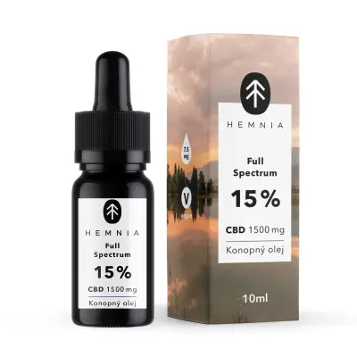 Hemnia CBD Konopný olej 15% 1500mg 10ml