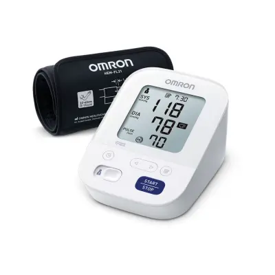 Tonometr digi.OMRON M3 Comfort AFib pažní+zdroj