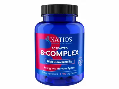 NATIOS Activated B-Complex, Aktivní formy vitamínů B, 100 veganských kapslí - NATIOS