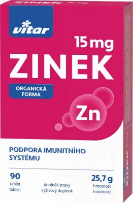Vitar Zinek 15mg tbl.90