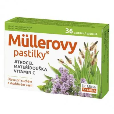 Müllerovy pastilky s jitrocelem a mateříd.36ks ZP