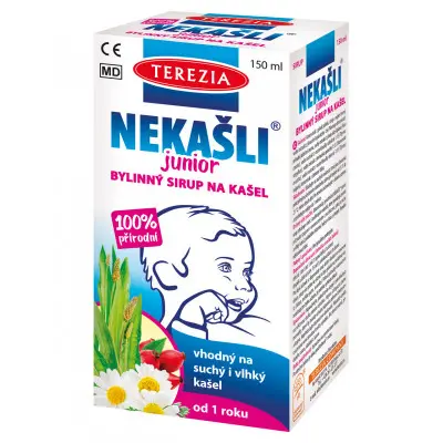 Terezia NEKAŠLI Junior 100% přírodní bylinný sirup na kašel 150 ml