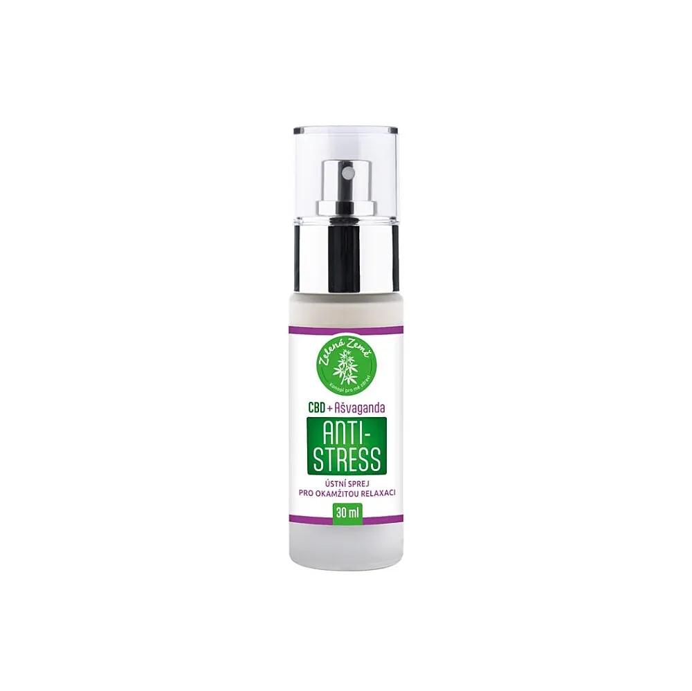 CBD Antistress sprej s ašvagandou, 30 ml, Zelená Země