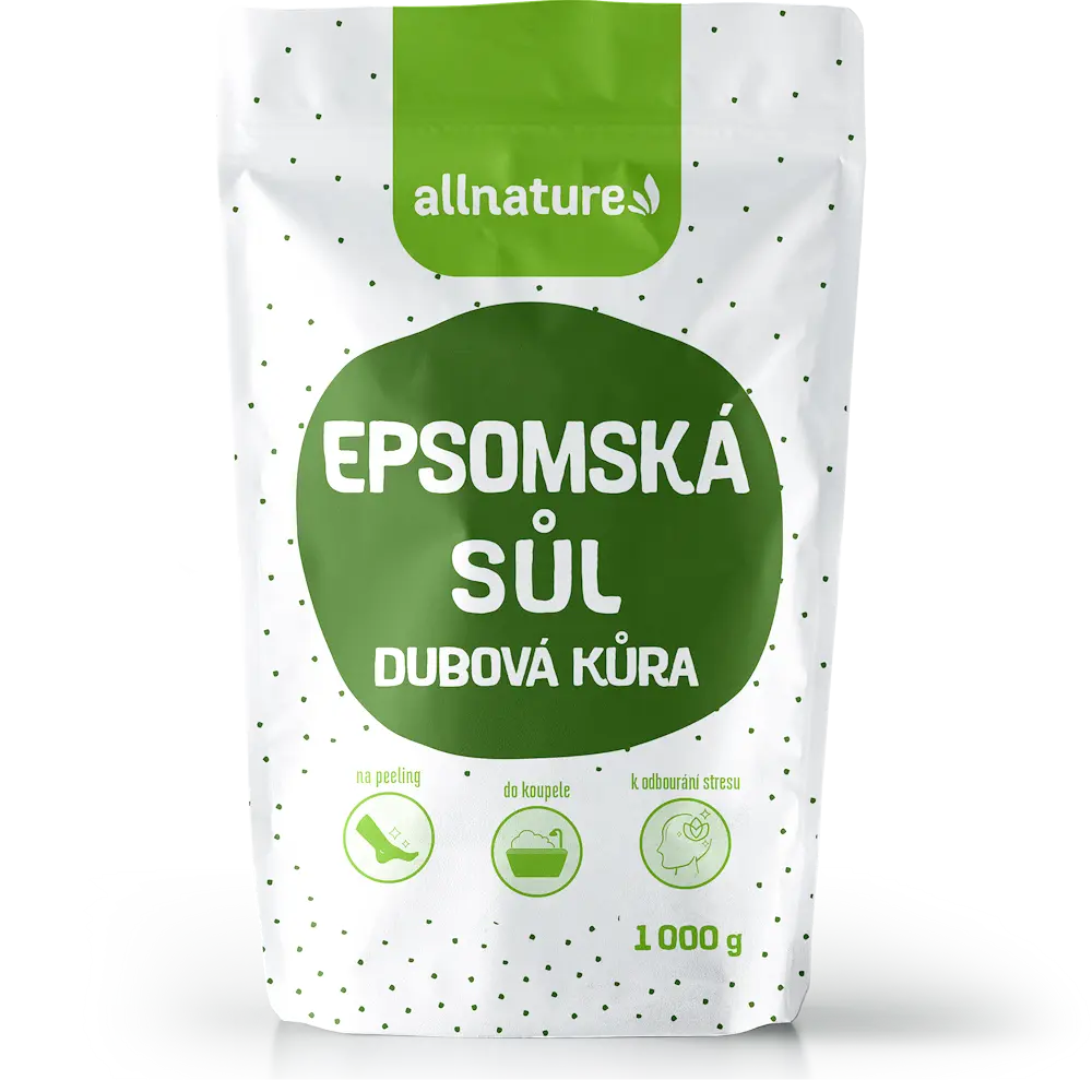 Allnature Epsomská sůl Dubová kůra 1000 g