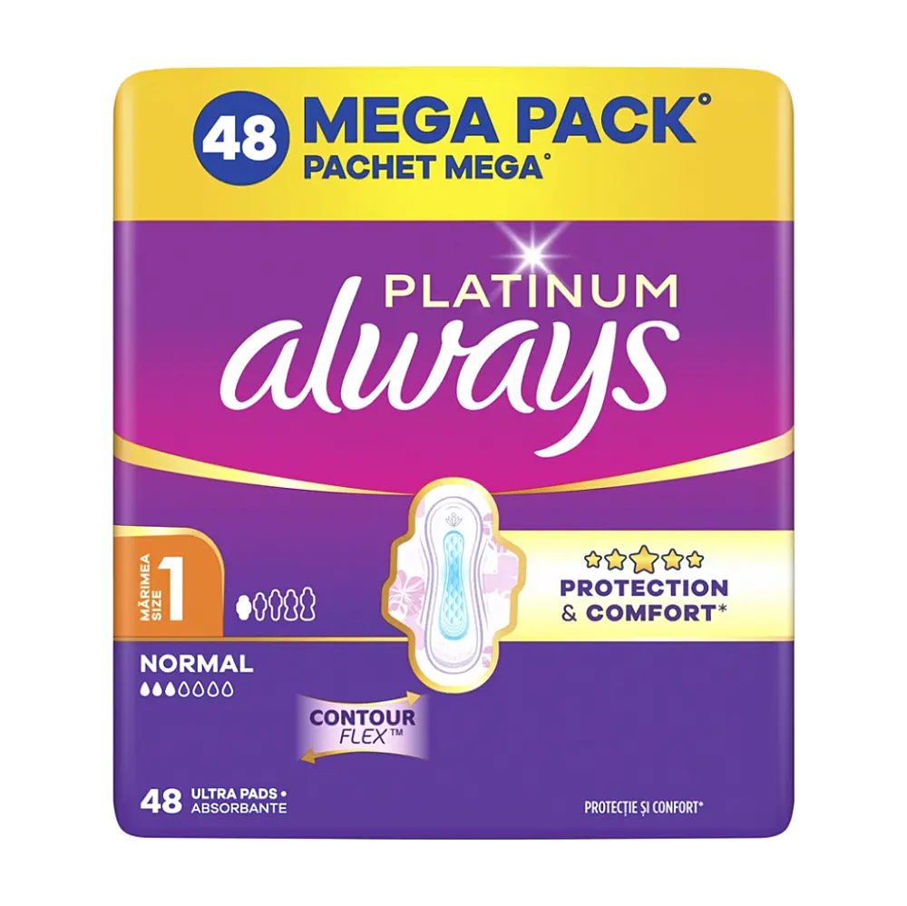 Always Hygienické vložky Platinum Normal 48 ks