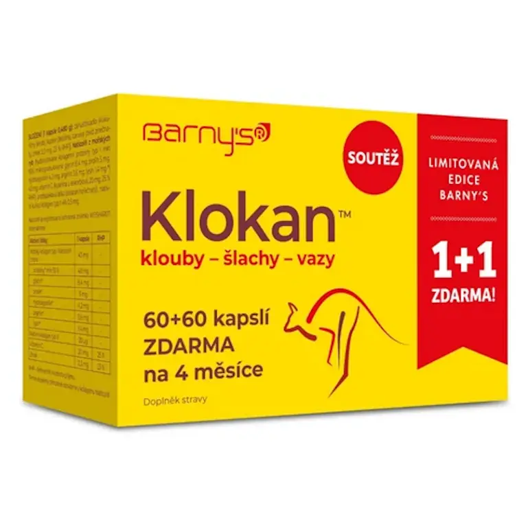 Barny´s Klokan limitovaná edice 60+60 kapslí zdarma
