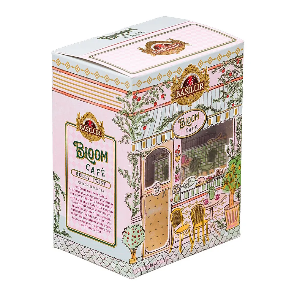BASILUR Bloom café berry twist směs černého čaje 75 g