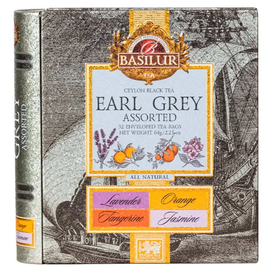 BASILUR Earl Grey Book Assorted plech 32x2g